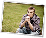 young guy thinking
